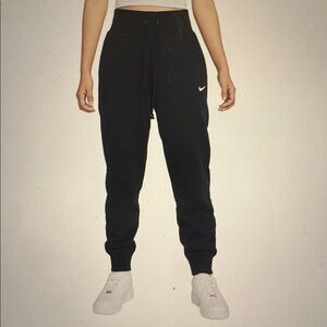 Nike Women’s Phoenix Fleece Joggers Black Sweatpants size XXS
